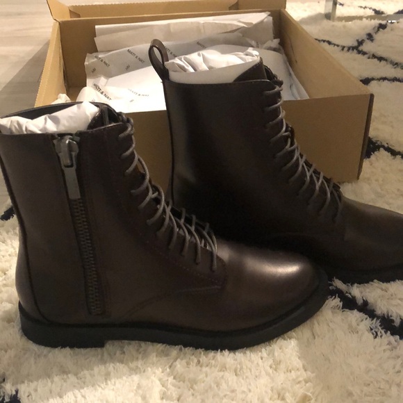 🆕 NIB Matt & Nat Morton Vegan Combat boots - Picture 4 of 7